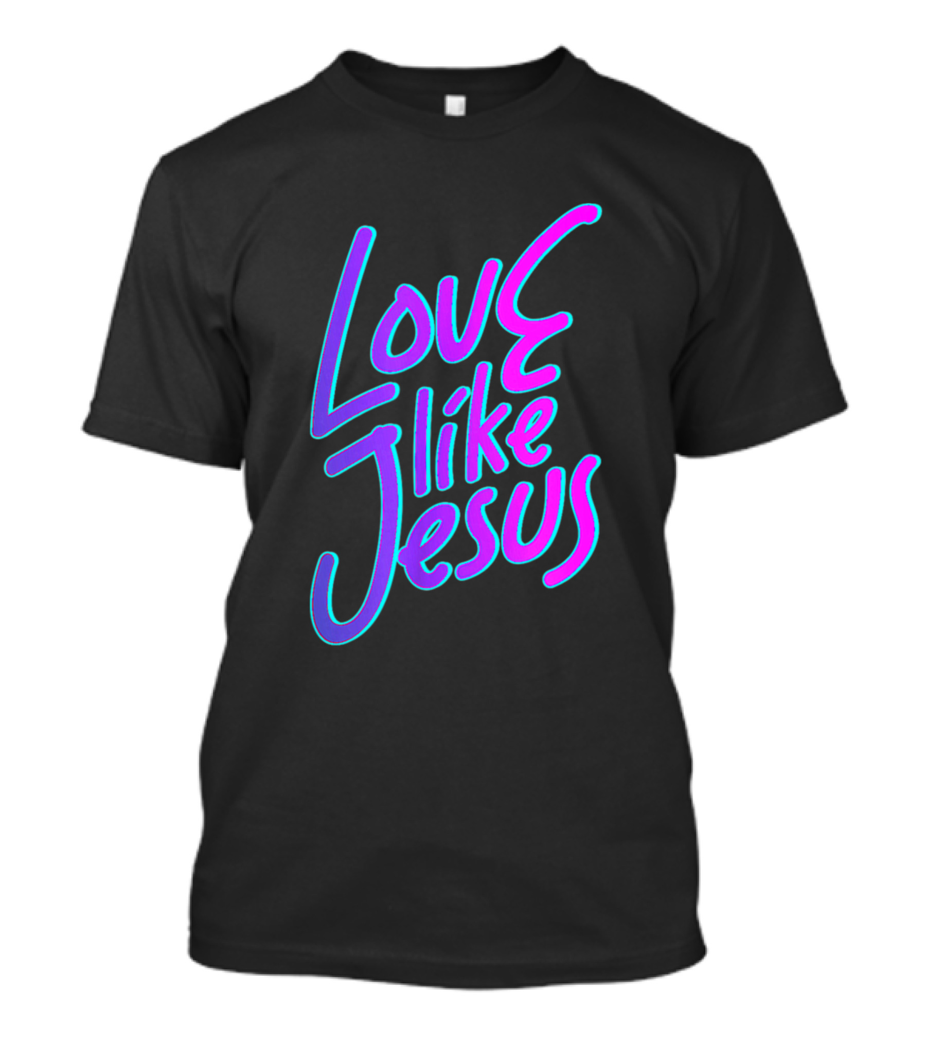 Love Like Jesus 90s Style Retro Neon Text T-Shirt