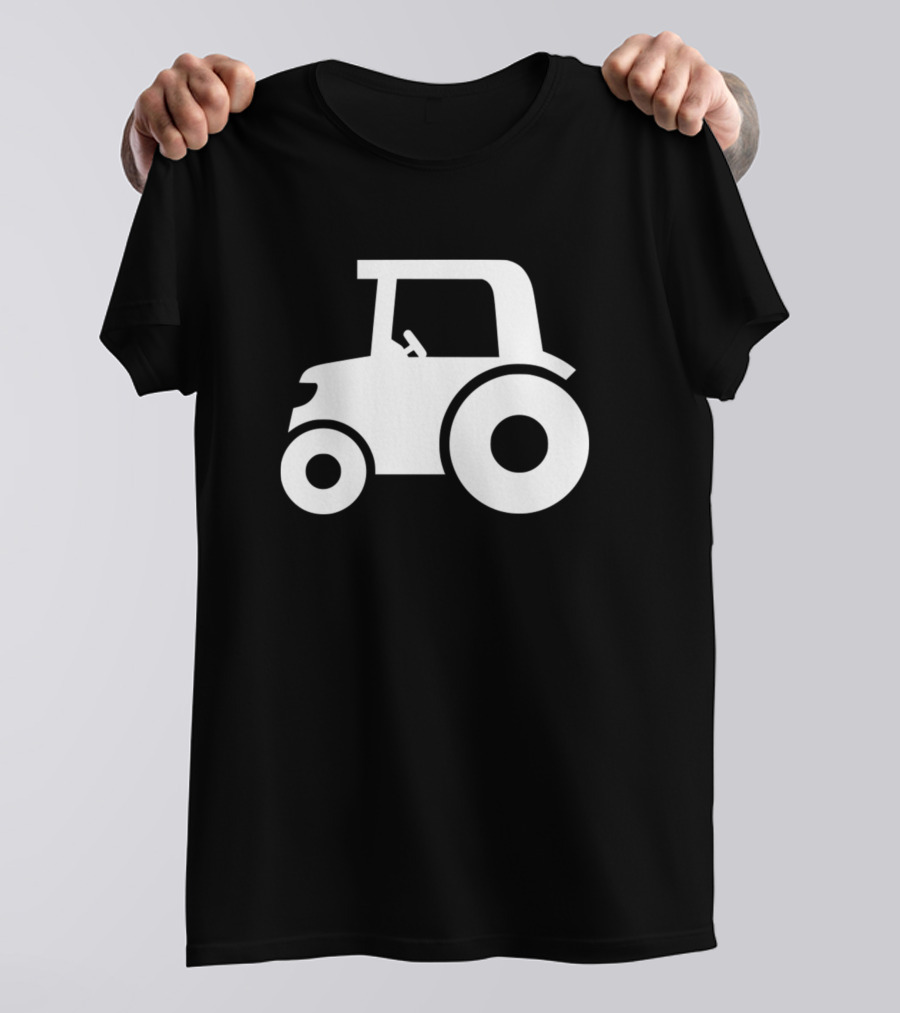 Lustiger Landwirte Bauern Bauer Traktor Silhouette In Wei Bau T-Shirt