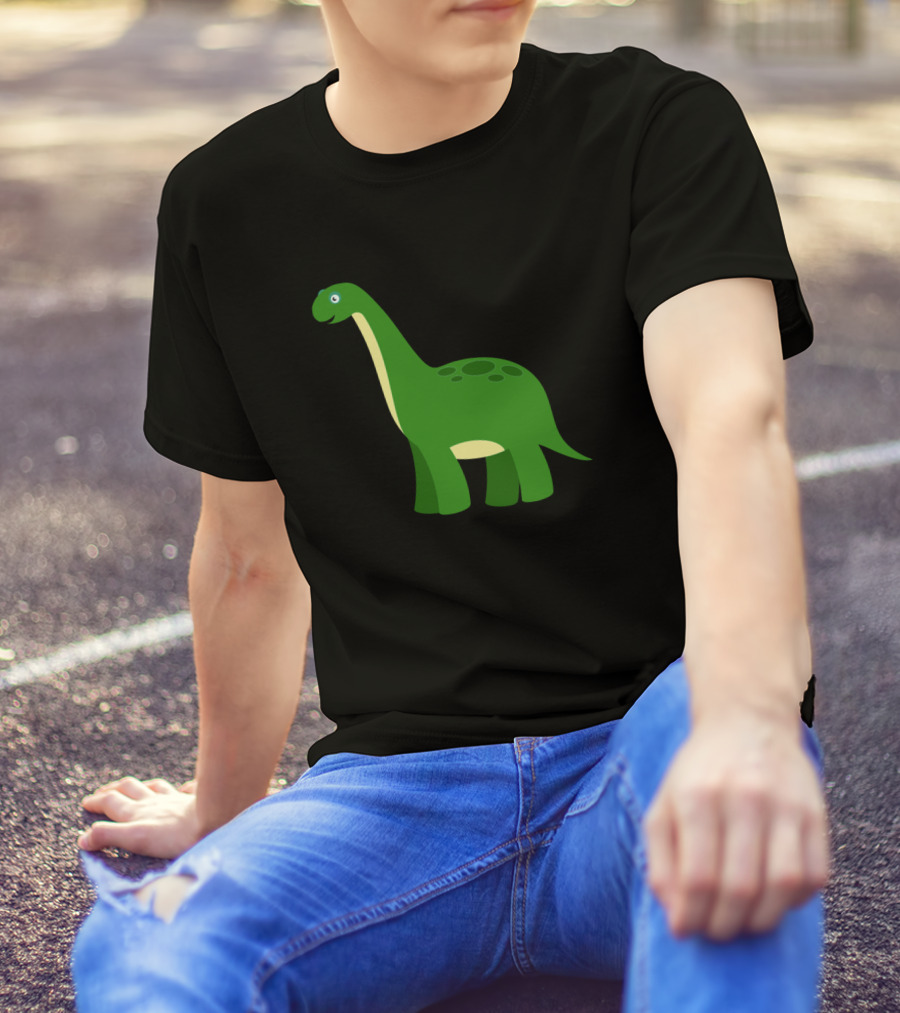 Lustiges Dino Apatosaurus Motiv Witziger Grüner Dinosaurier T-Shirt