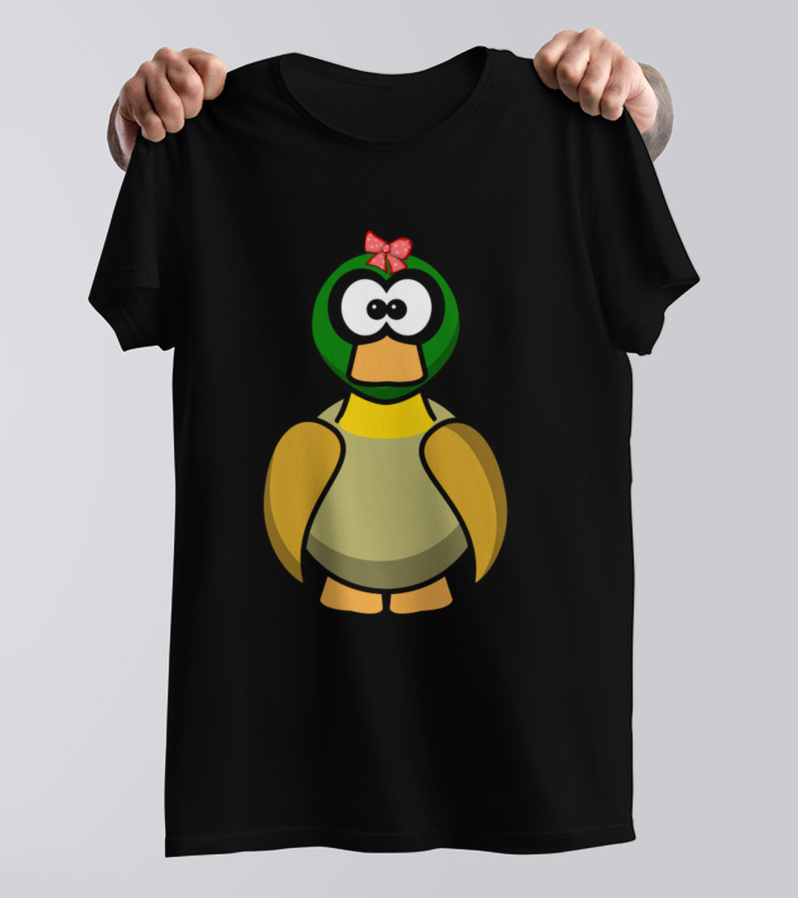 Lustiges Enten Baby Mit Roter Schleife Tolles Kin Kinder Ente T-Shirt