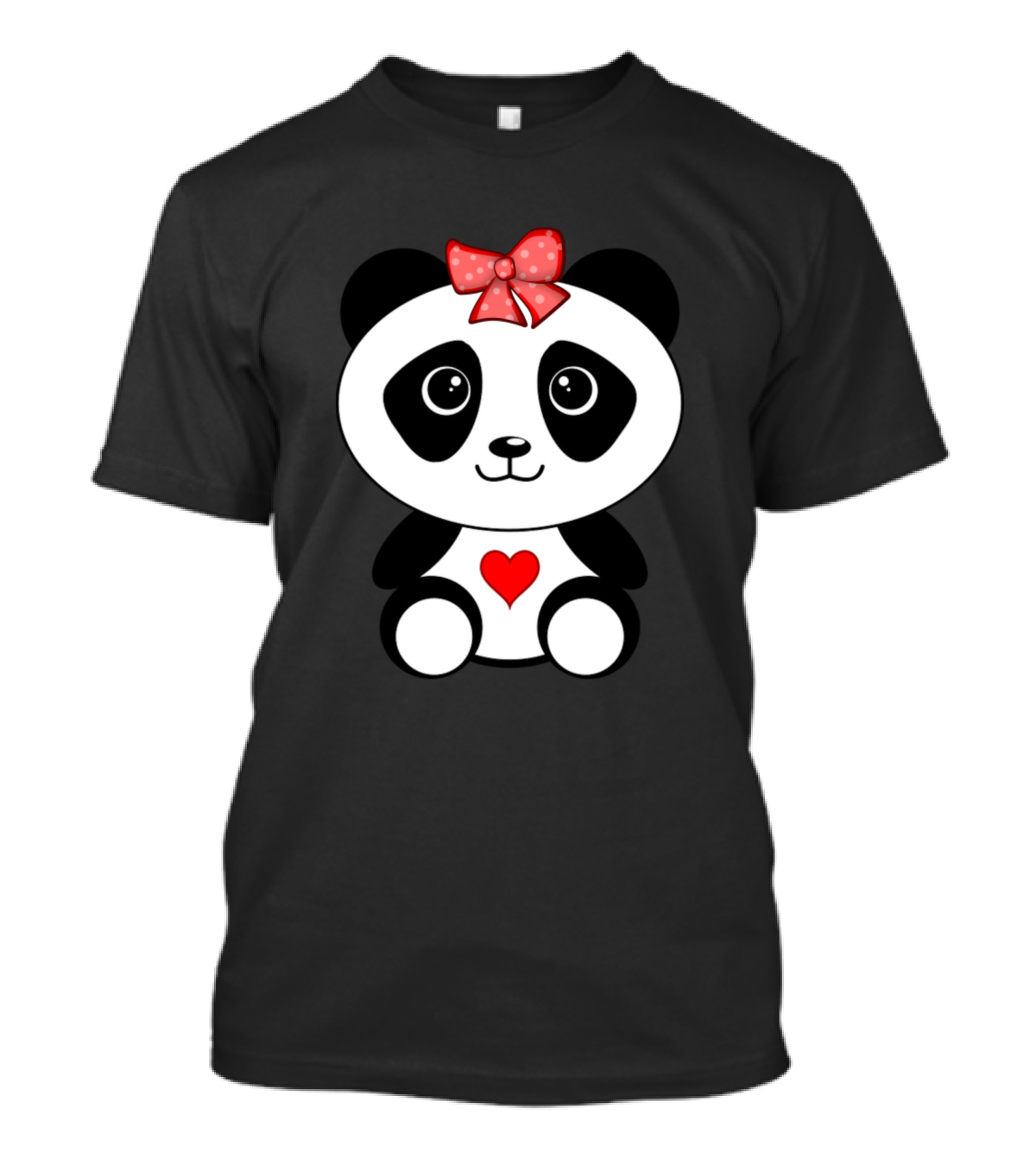 Lustiges Panda Baby Mit Schleife Und Herz Tolles Kin T-Shirt