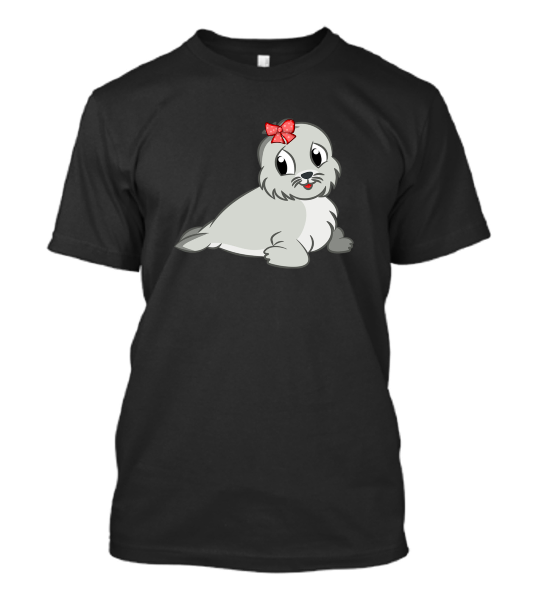 Lustiges Robbenbaby Mit Süßer Schleife Tolles T-Shirt