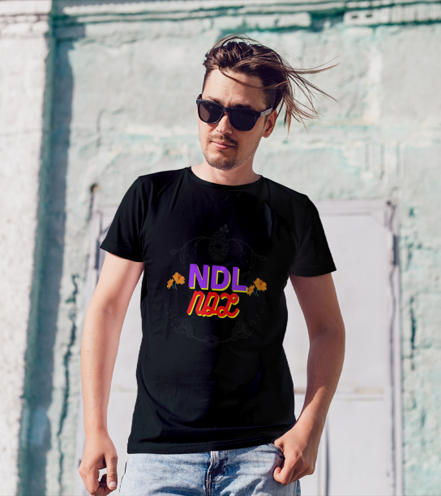 NDL N D L Ndl With Floral Accents T-Shirt