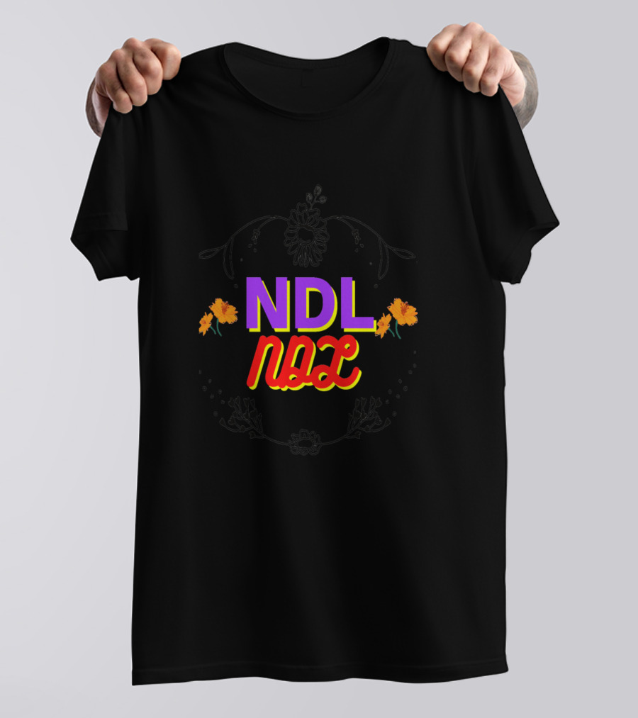 NDL N D L Ndl With Floral Accents T-Shirt
