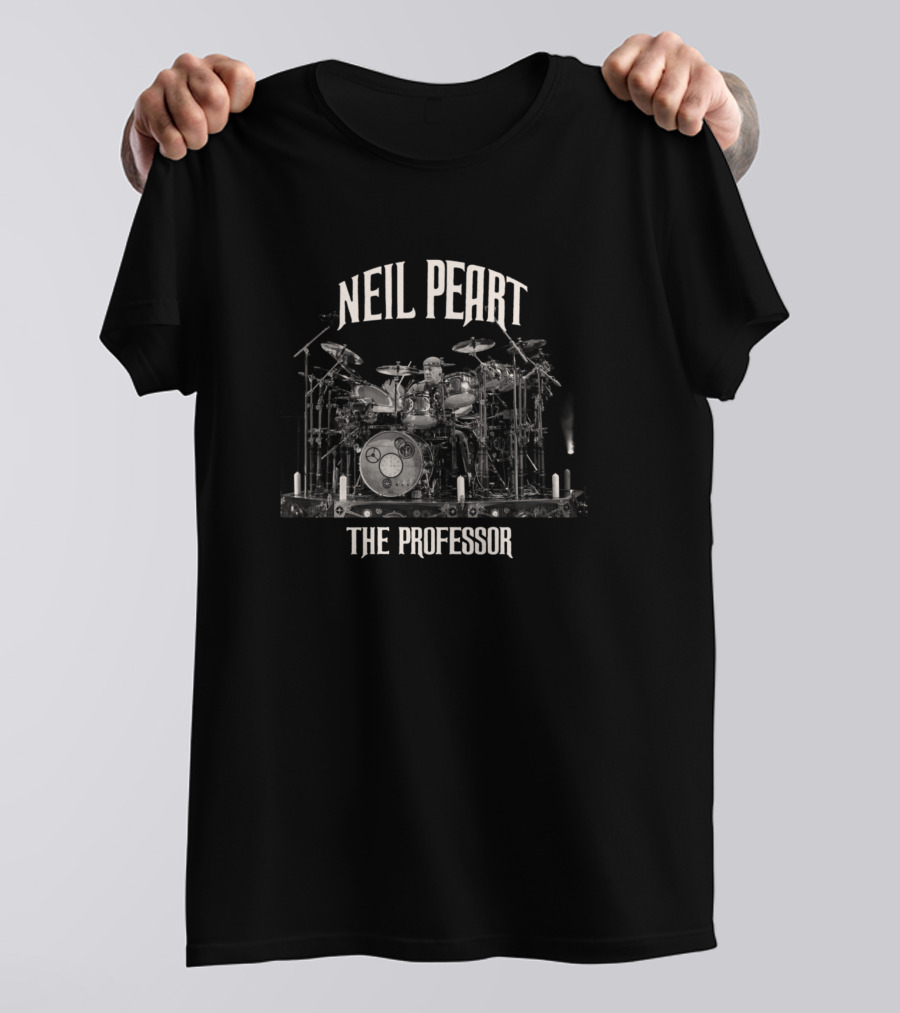 Neil Peart The Professor Drummer Stage Performance T-Shirt