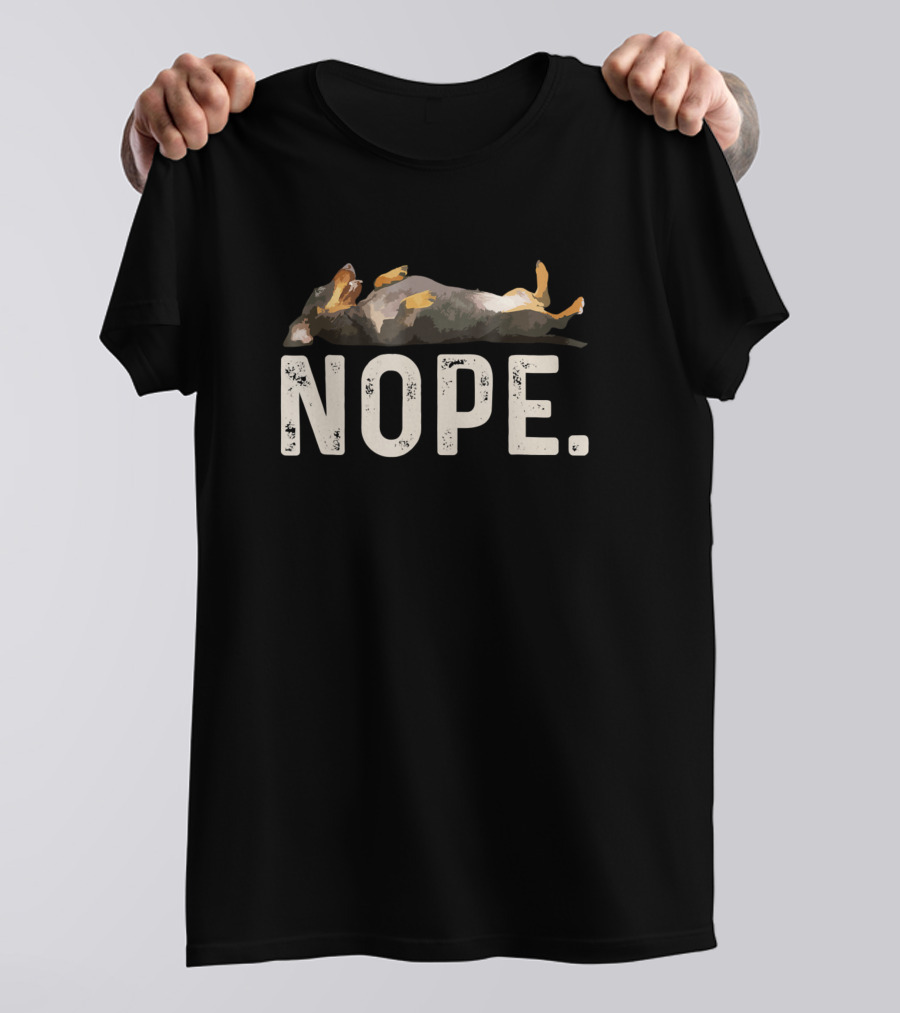 NOPE Lazy Dachshund T-Shirt