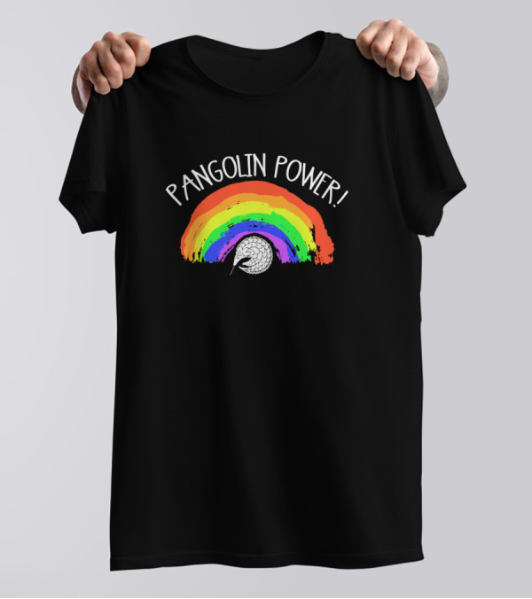 Pangolin Power Rainbow Anti Pangolin Poaching Awareness T-Shirt