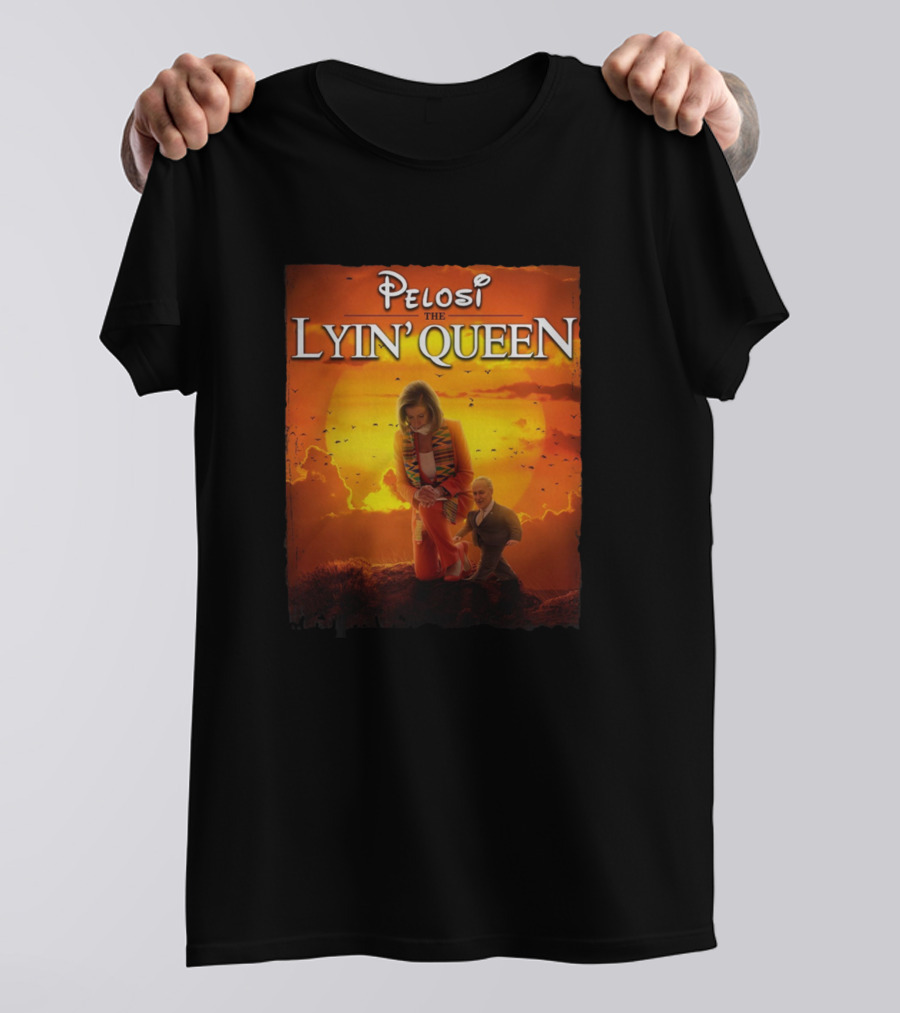 Pelosi The Lyin Queen Sunset Scene T-Shirt