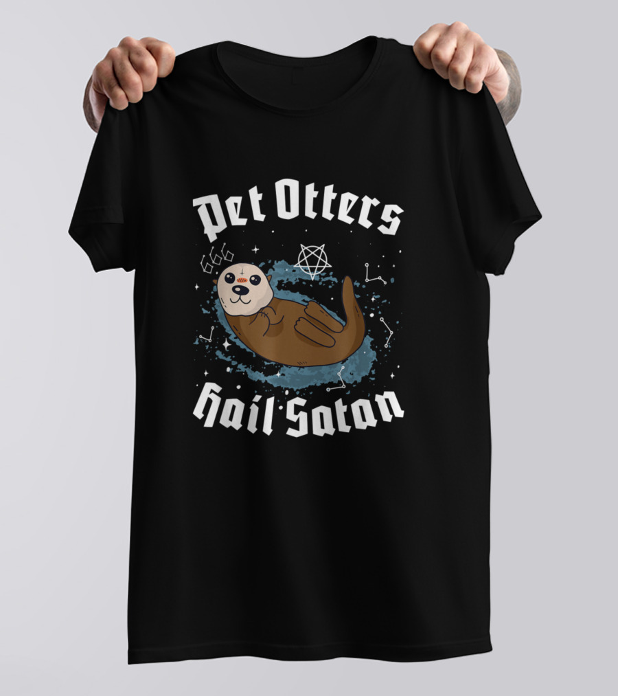 Pet Otters Hail Satan Kawaii Astrology Wit T-Shirt