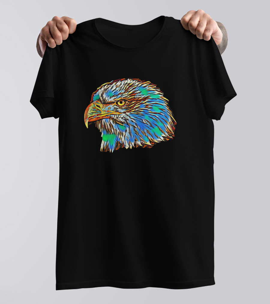 Picasso Style Colorful Eagle Bird T-Shirt