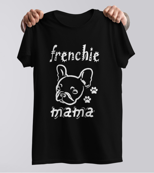 Frenchie Mama Pug Love Pawprints T-Shirt