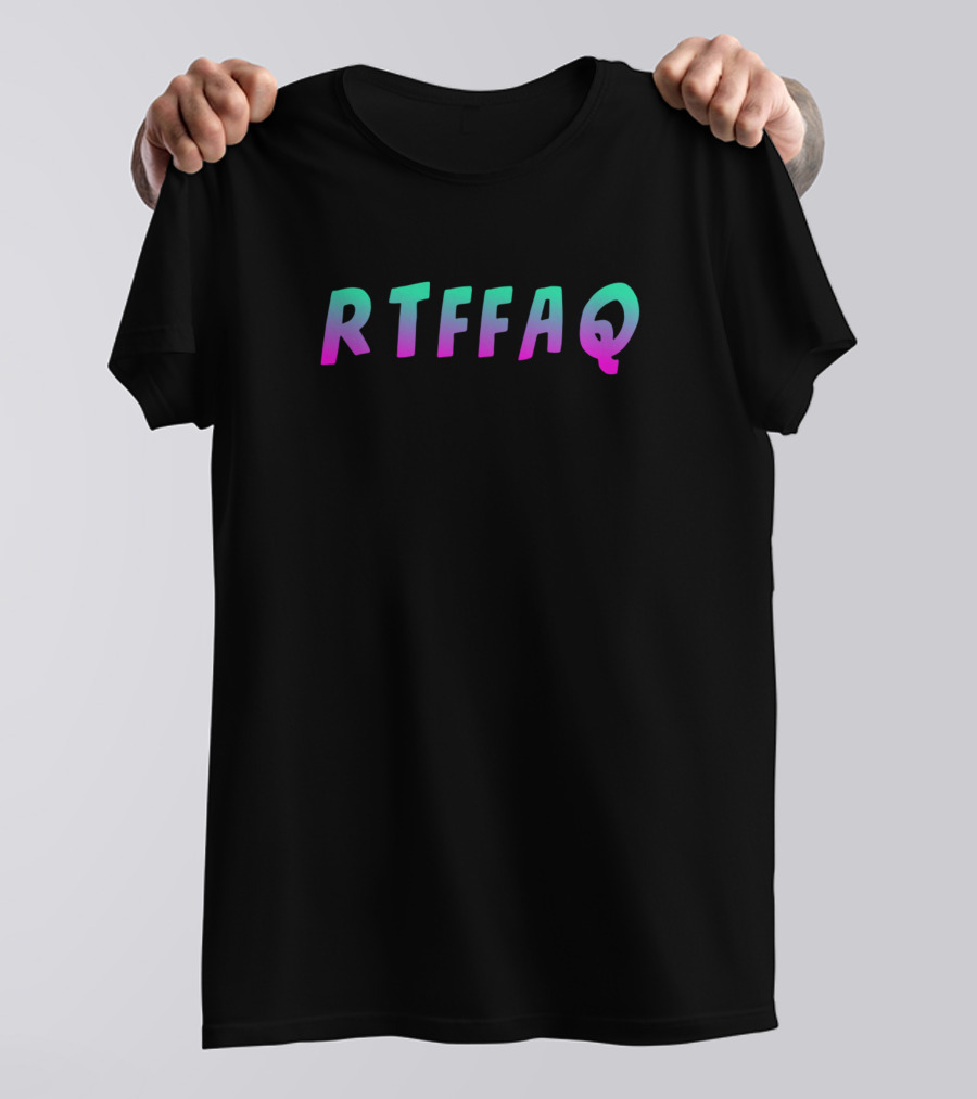 RTFFAQ Gradient Text T-Shirt