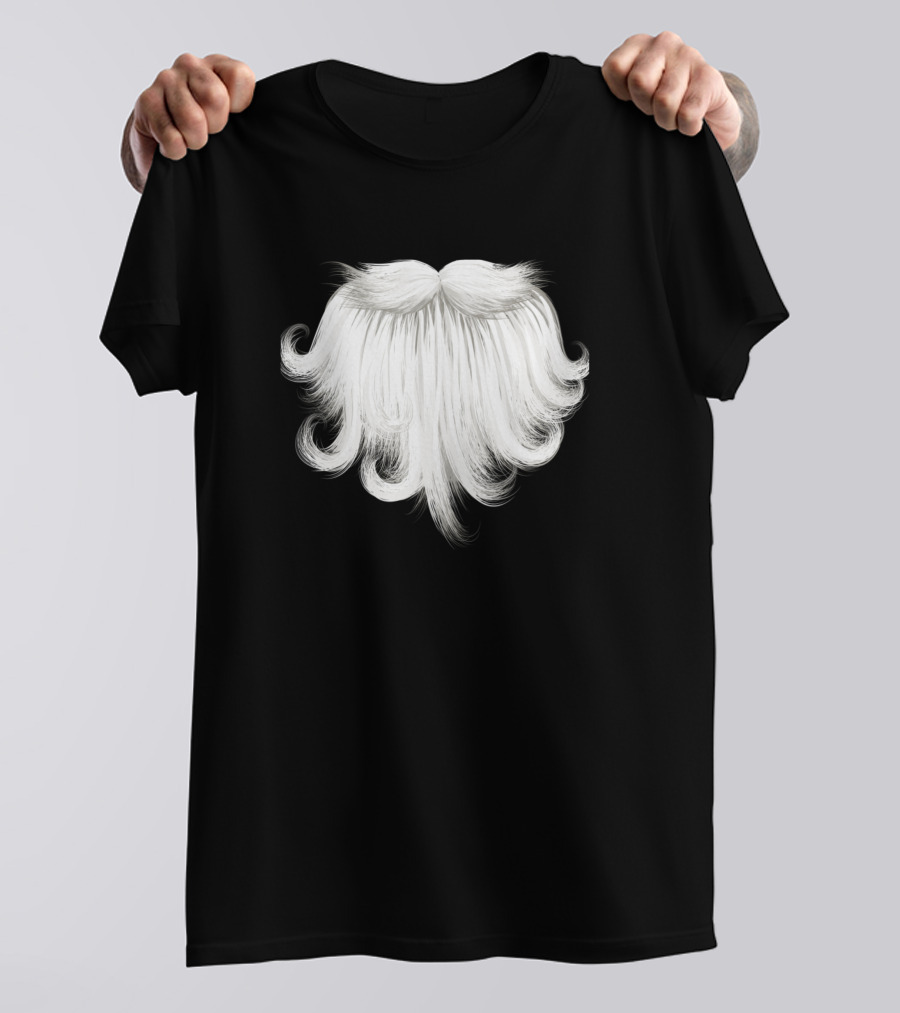 Santa Beard White Curly Festive T-Shirt