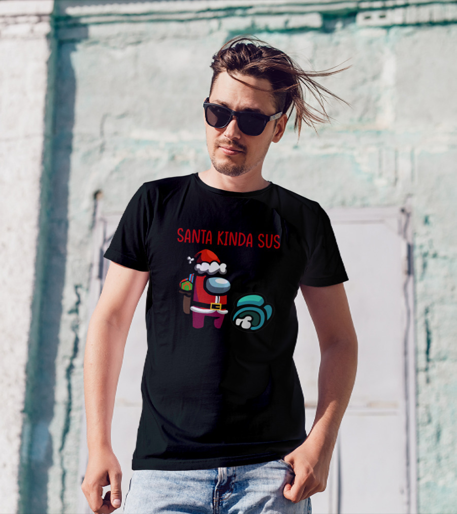 Santa Kinda Sus Among Us Christmas Crossover Crewmate T-Shirt