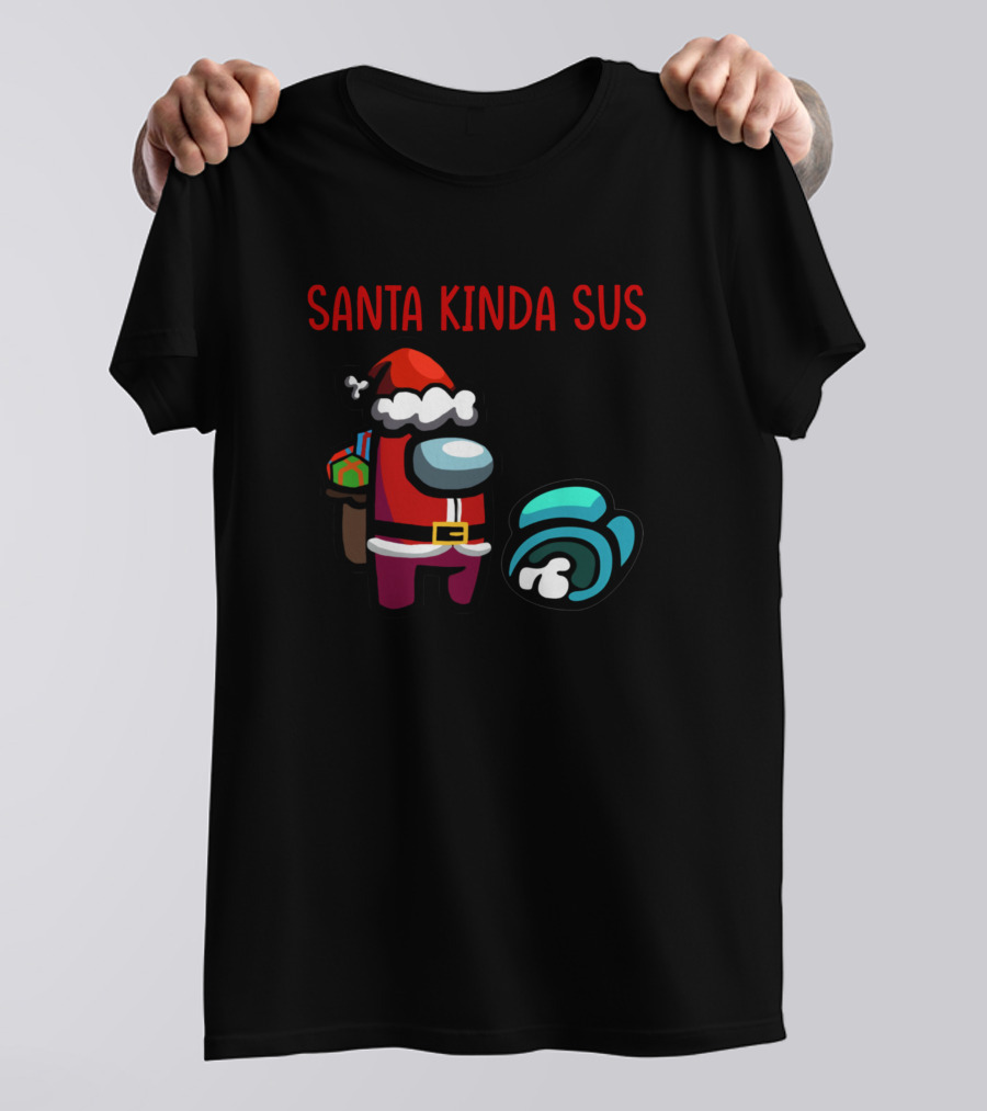 Santa Kinda Sus Among Us Christmas Crossover Crewmate T-Shirt