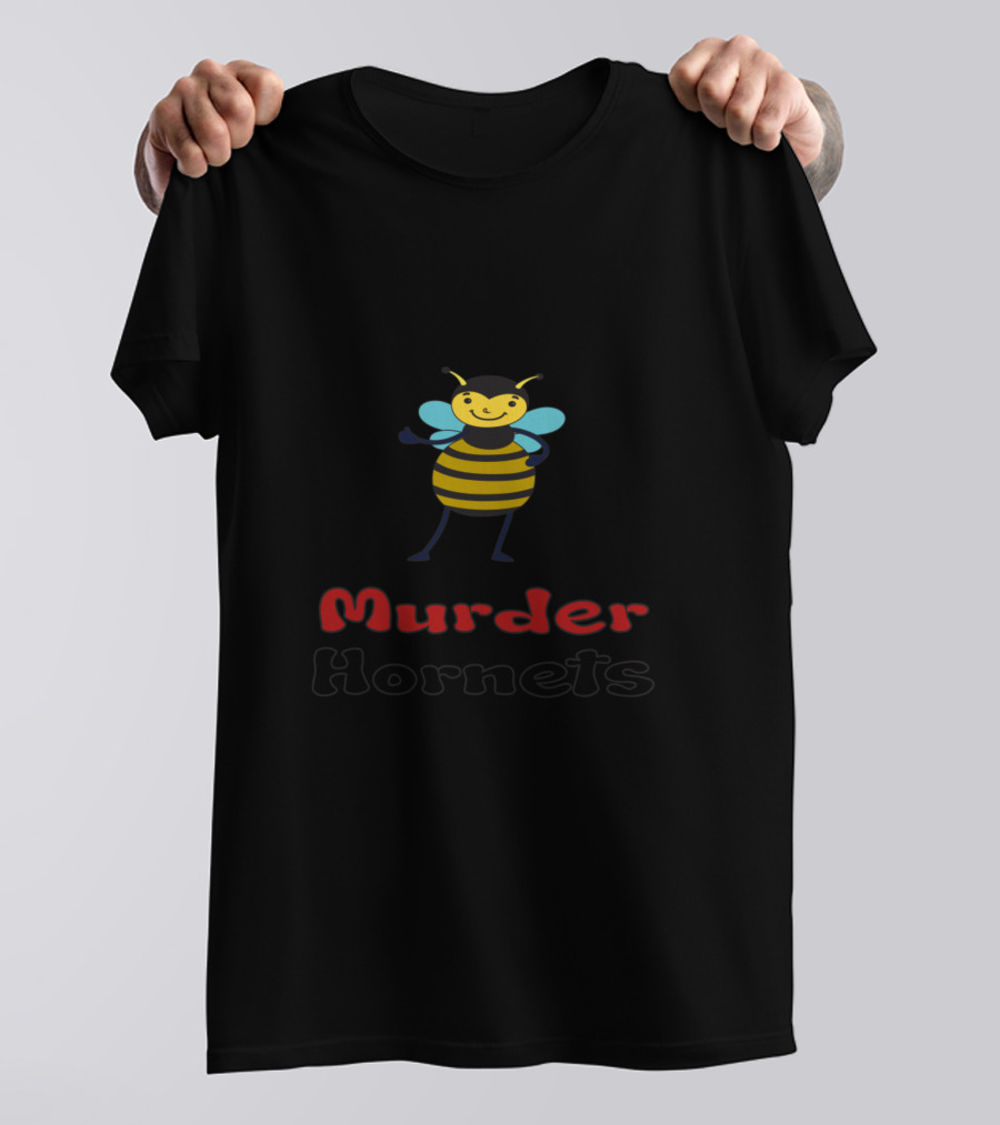 Save The Bees Murder Hornets Cute Yellow Bee With Wings T-Shirt