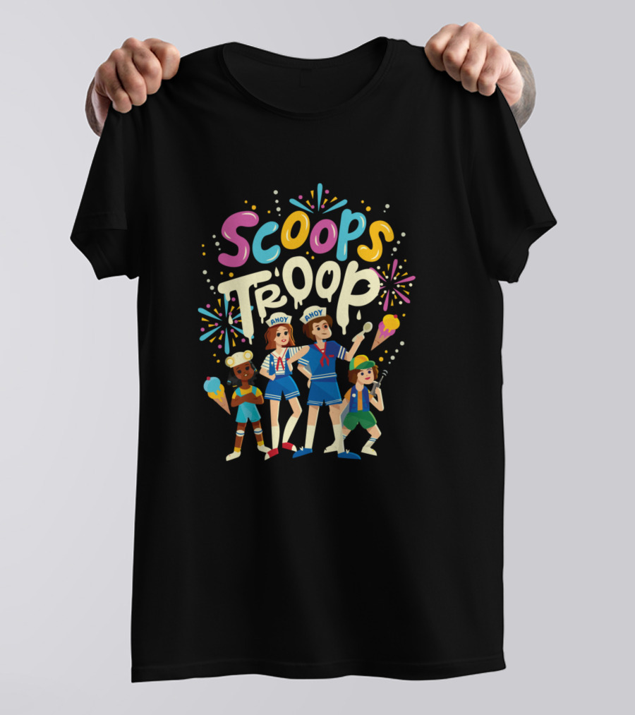 Scoops Troop Ahoy Ice Cream Adventure With Team Fireworks T-Shirt