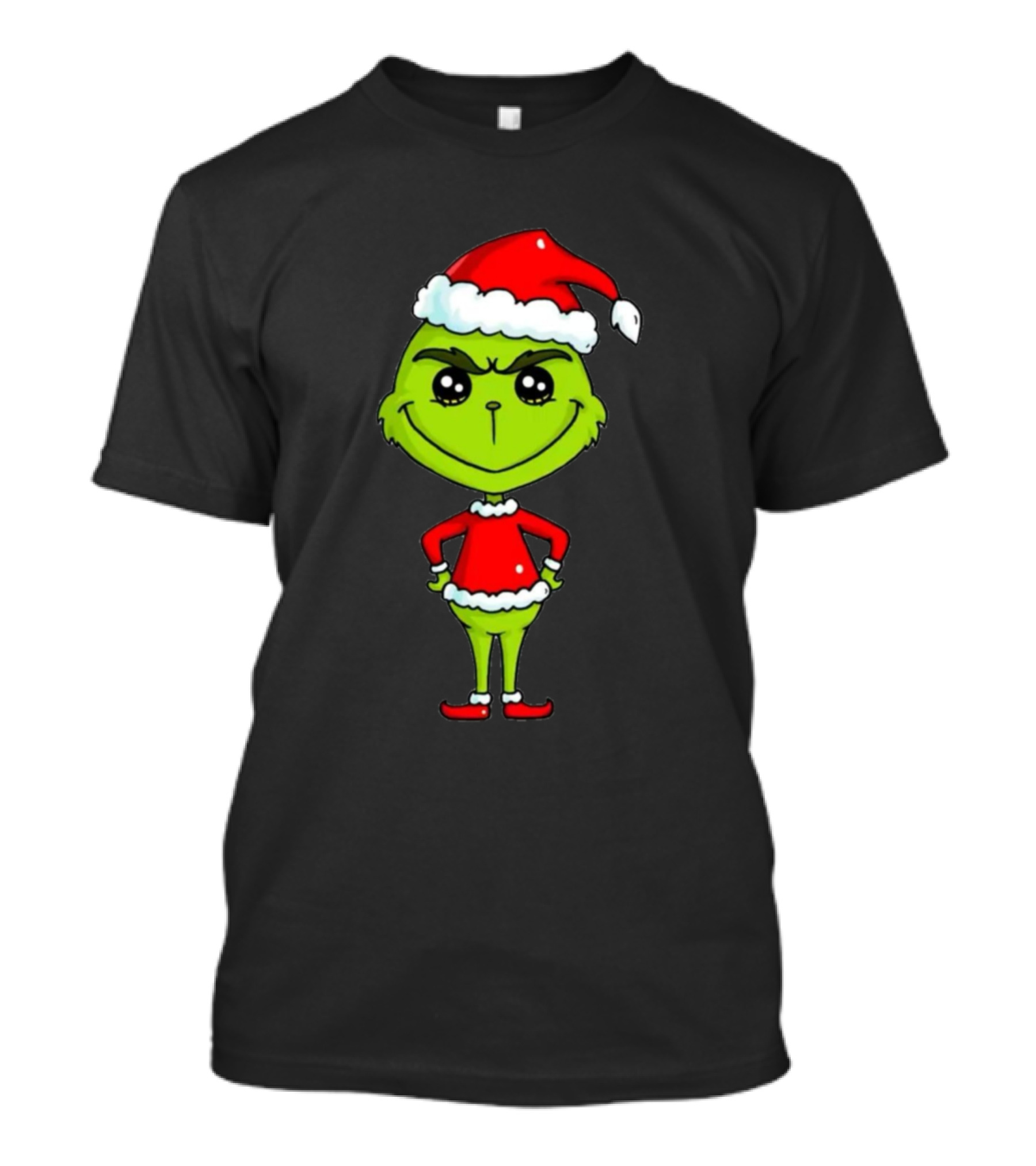 Grinch Christmas Santa Hat Festive T-Shirt