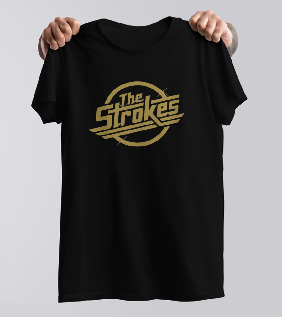 The Strokes Gold Retro Band T-Shirt