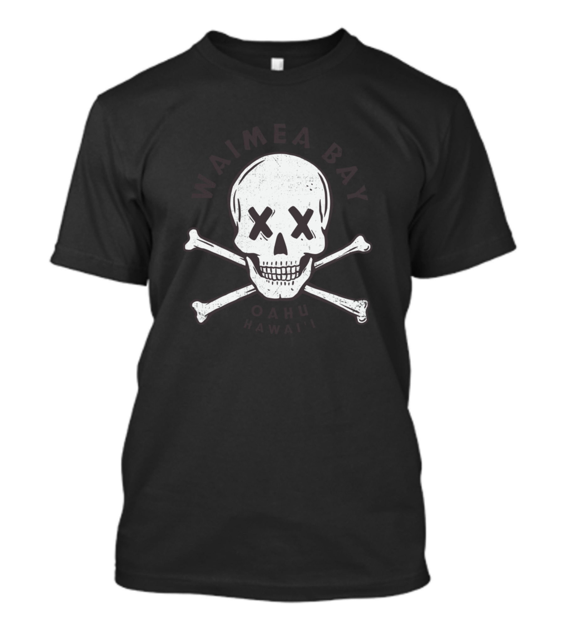 Waimea Bay Oahu Hawaii Skull And Crossbones T-Shirt