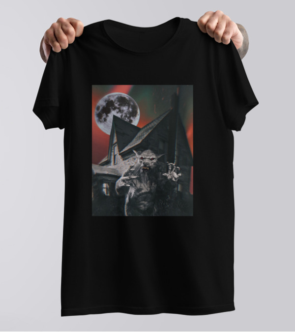 Werewolf In Arkansas Haunted House Full Moon Scene T-Shirt