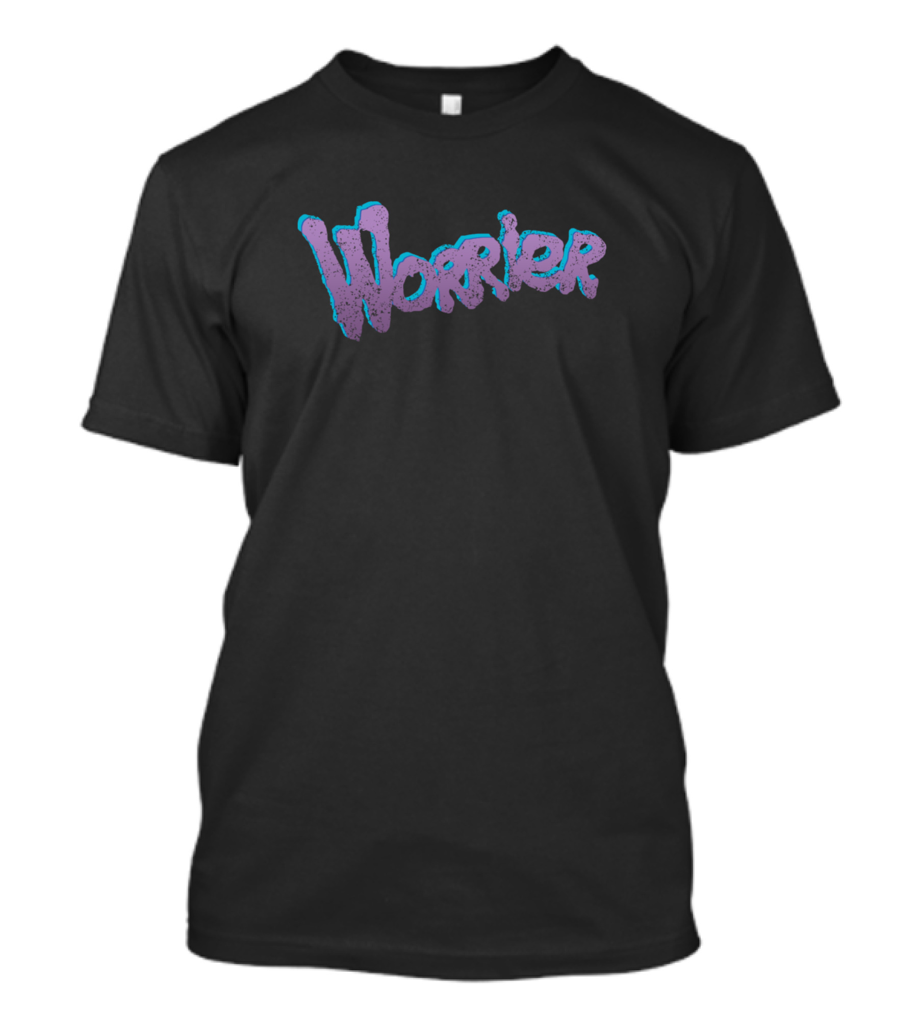 Worrier Graffiti Style Gradient Text T-Shirt