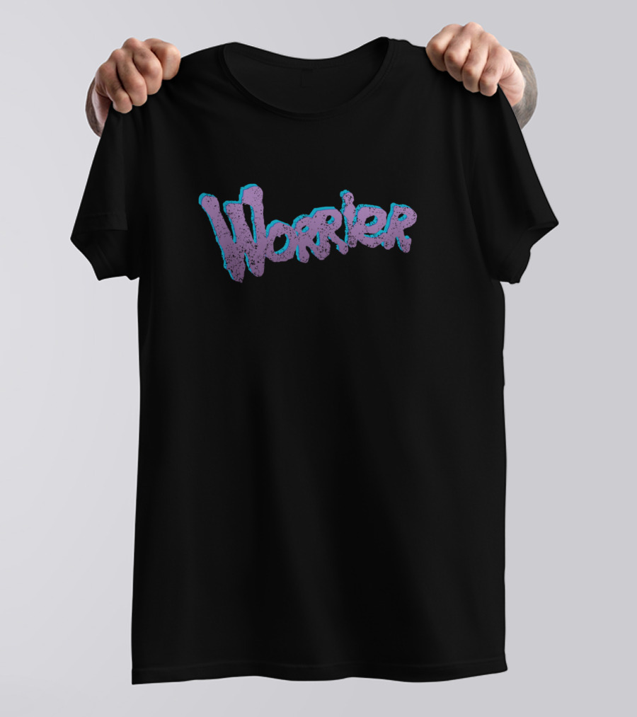 Worrier Graffiti Style Gradient Text T-Shirt