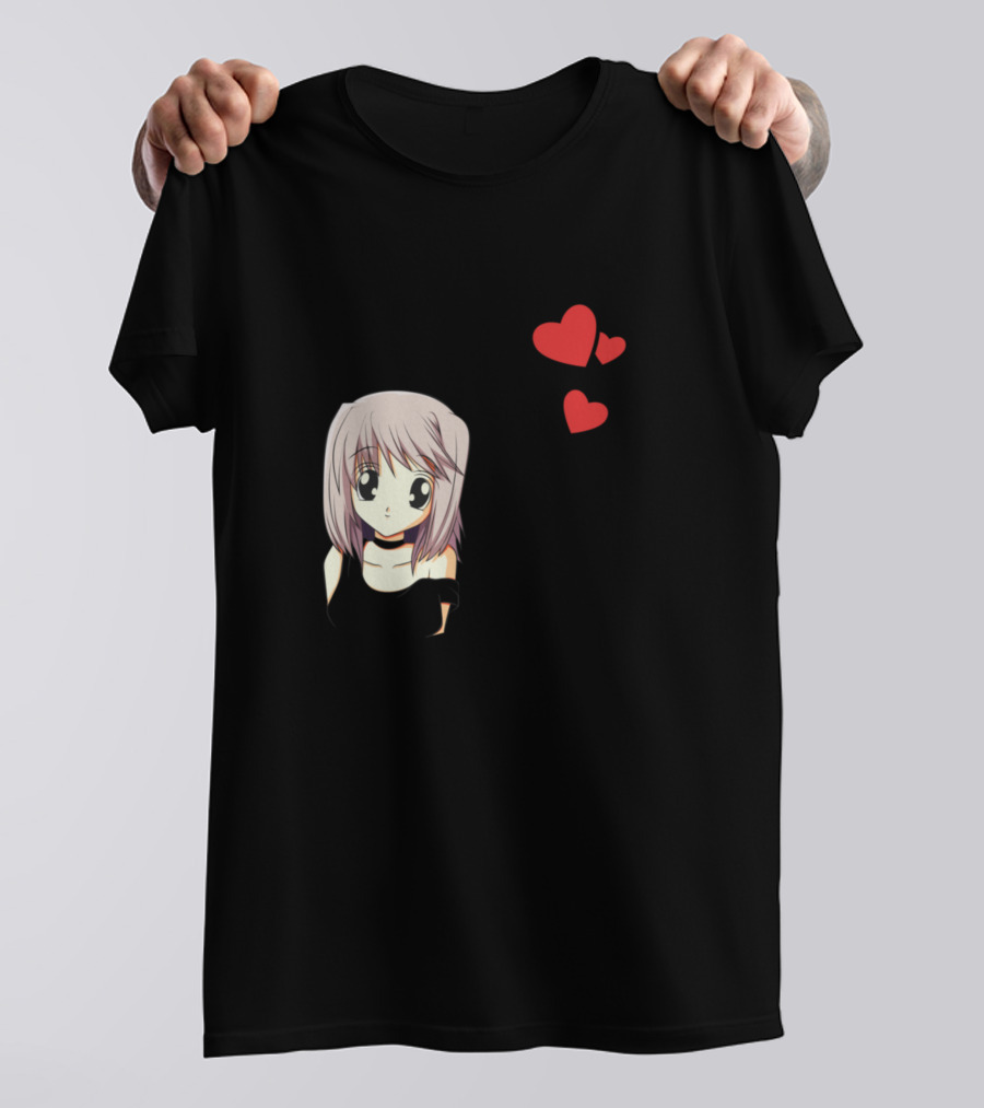 Anime Lover Just A Girl With Hearts And Anime Girl T-Shirt
