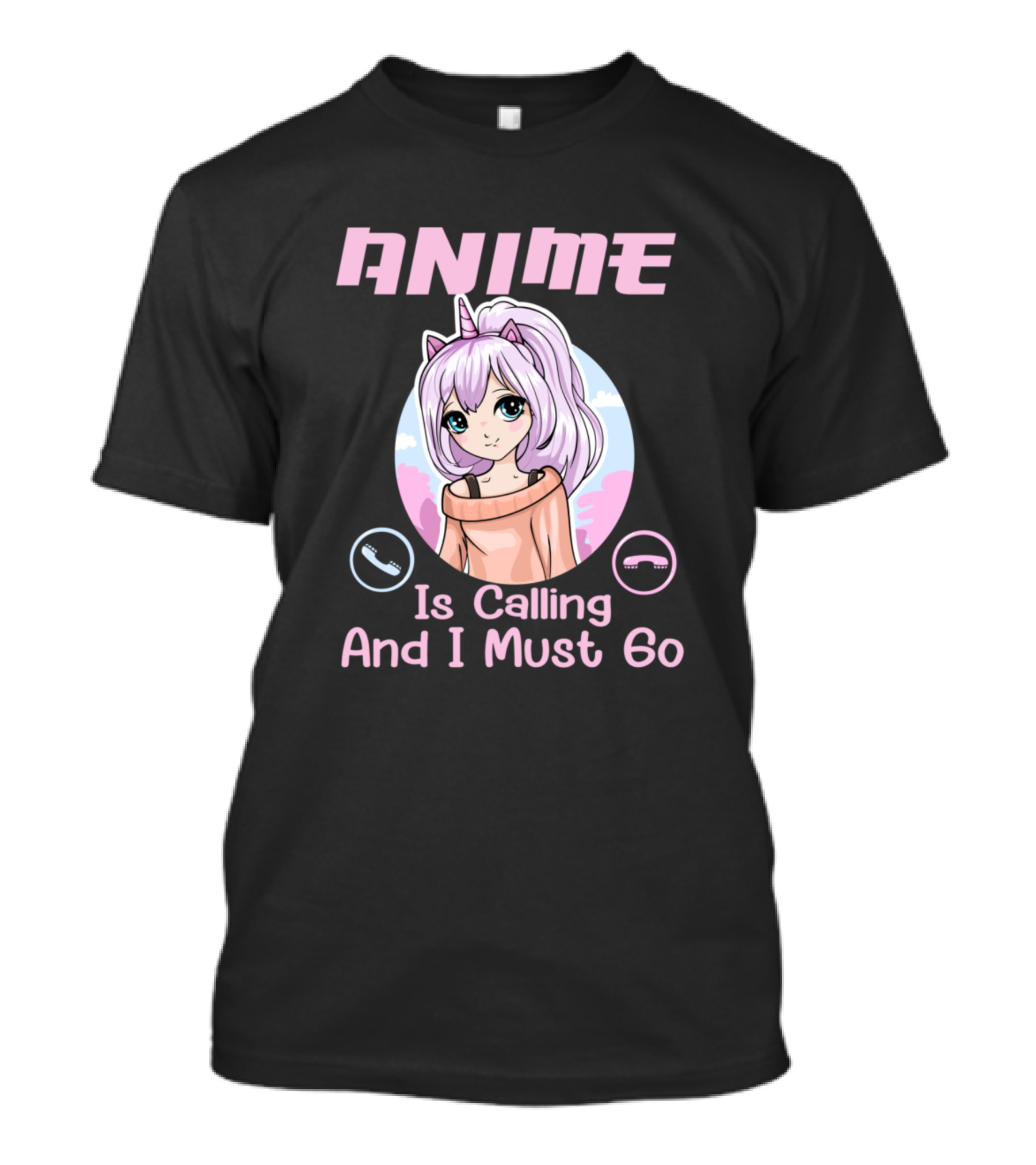 Anime Is Calling And I Must Go Cute Manga Teen Pastel Aesthetic Kawaii T-Shirt