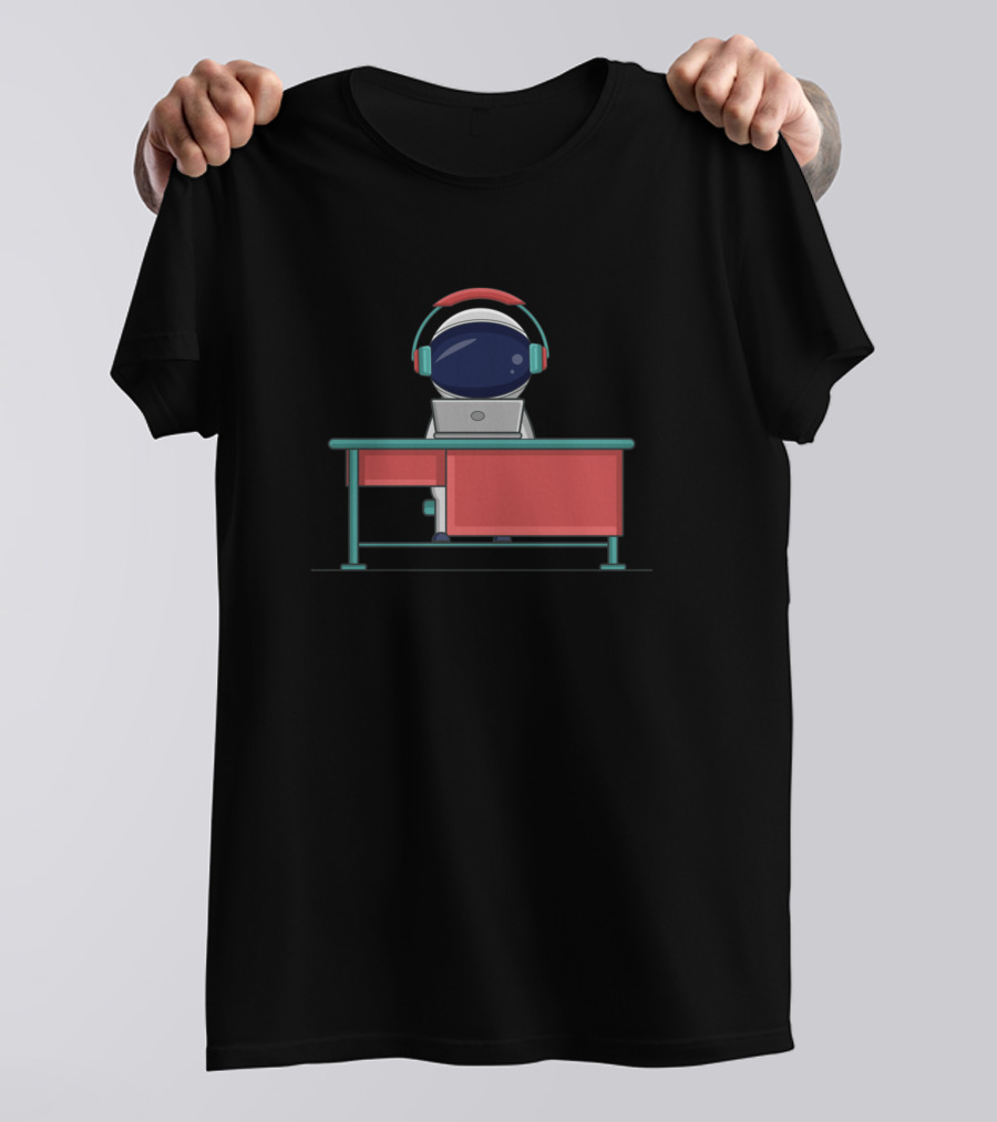 Astro Desk Laptop Headphones T-Shirt