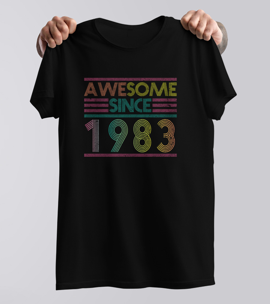 Awesome Since 1983 Best Retro Vintage Birthday Year T-Shirt