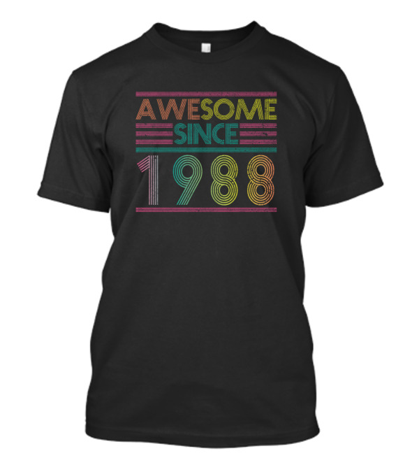 Awesome Since 1988 Best Retro Vintage Birthday Year T-Shirt