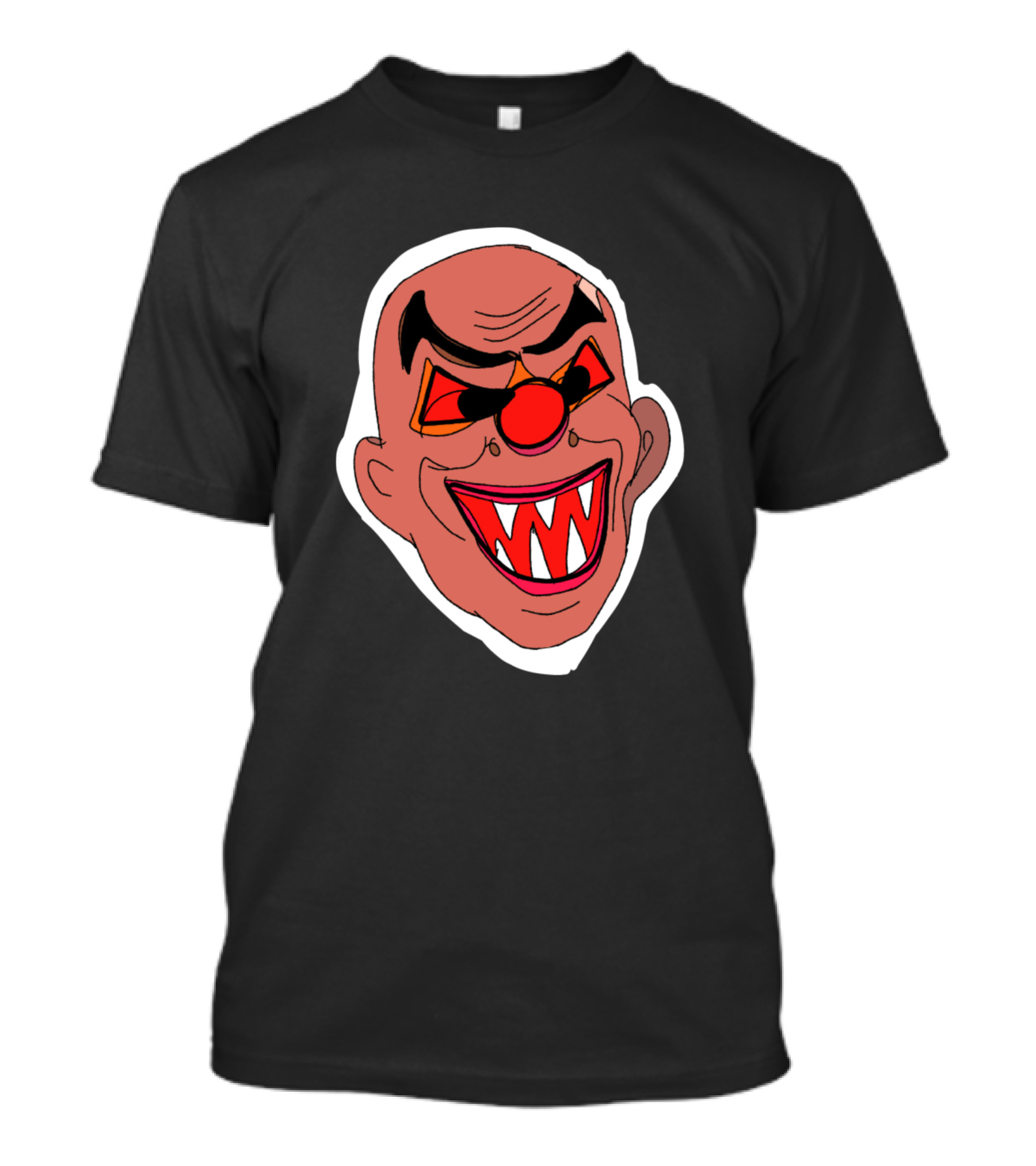 Bad Ugly Face Monster Creepy Clown Drawing T-Shirt