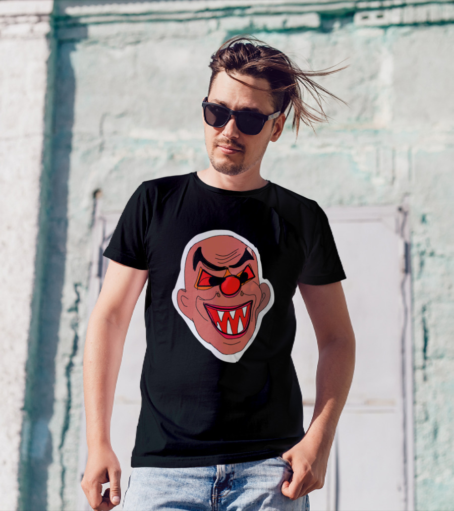 Bad Ugly Face Monster Creepy Clown Drawing T-Shirt