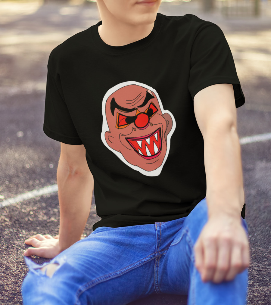 Bad Ugly Face Monster Creepy Clown Drawing T-Shirt