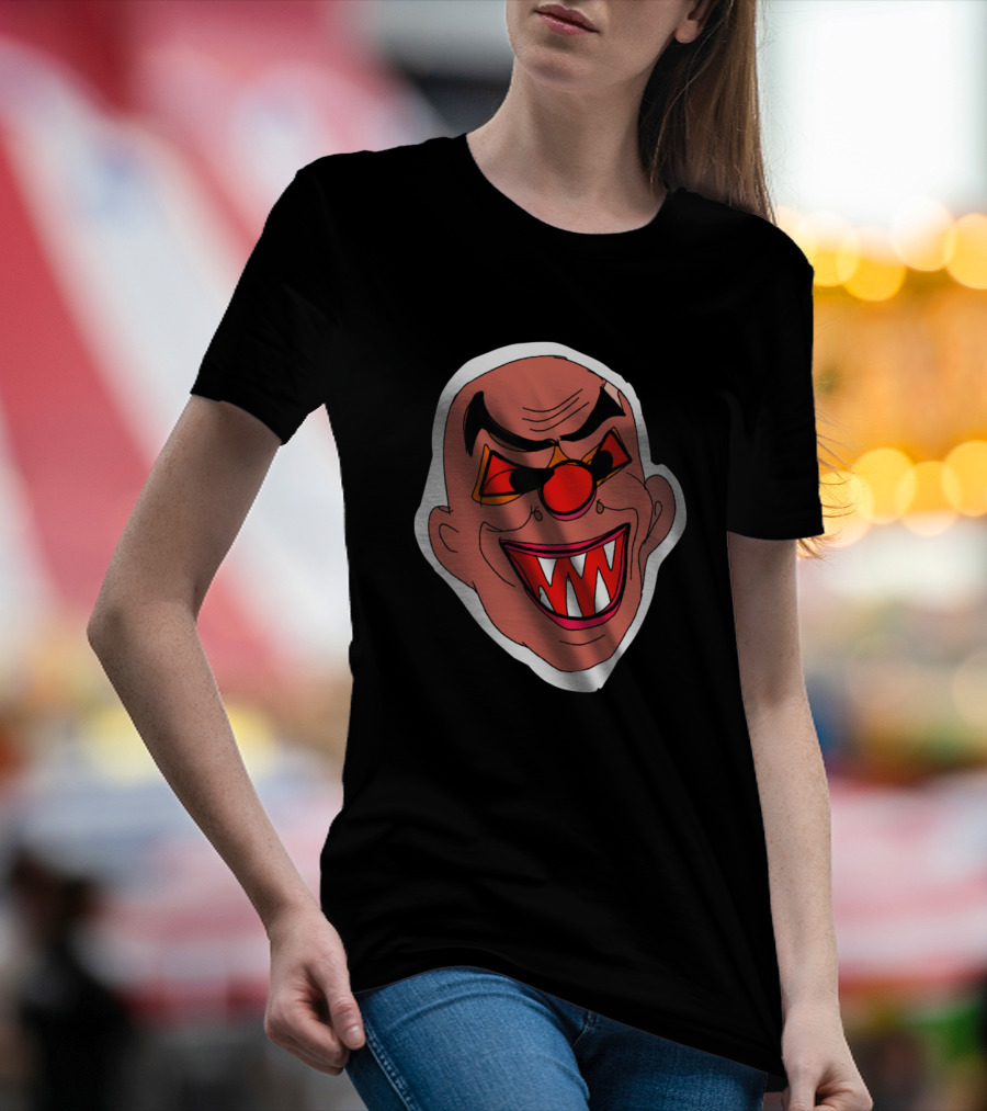 Bad Ugly Face Monster Creepy Clown Drawing T-Shirt