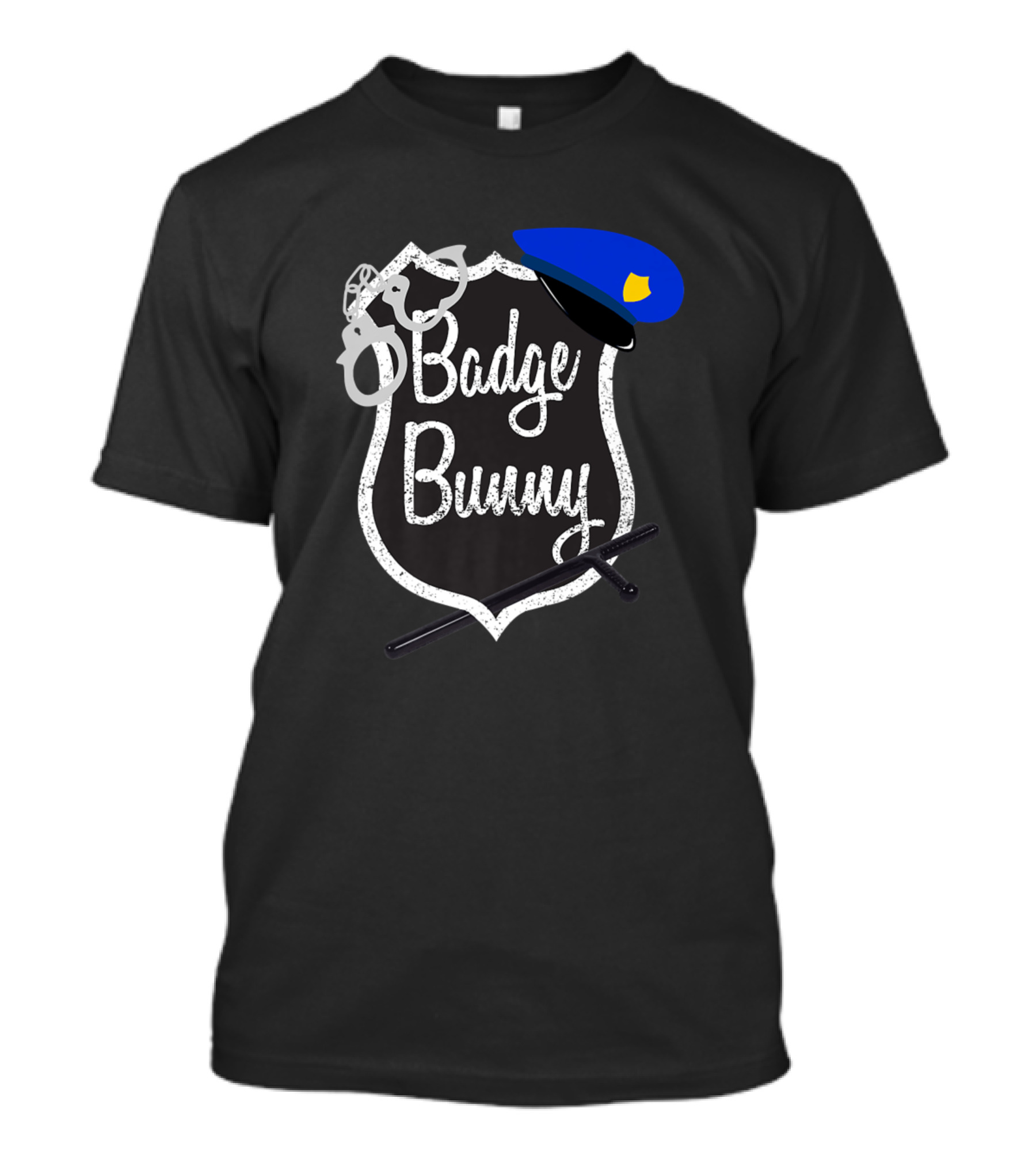 Badge Bunny Police Officer Flirt Handcuffs And Hat T-Shirt