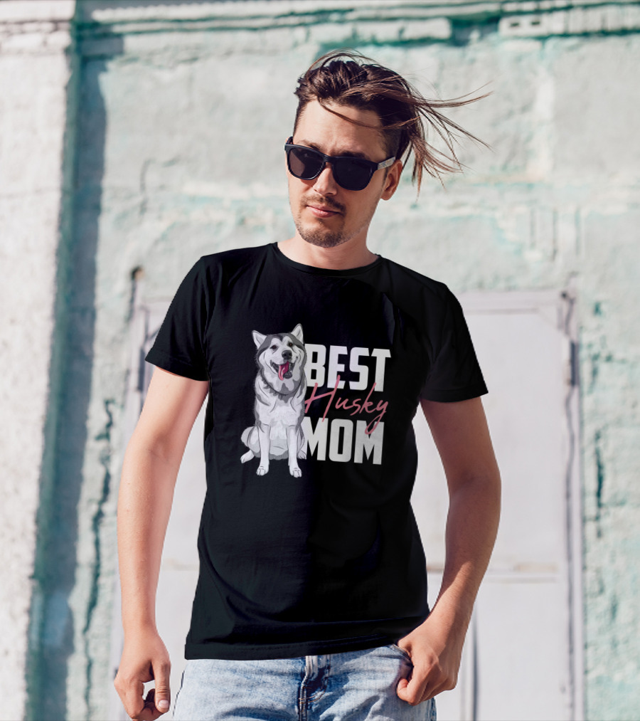 Best Husky Mom Dog Lover Celebratory T-Shirt
