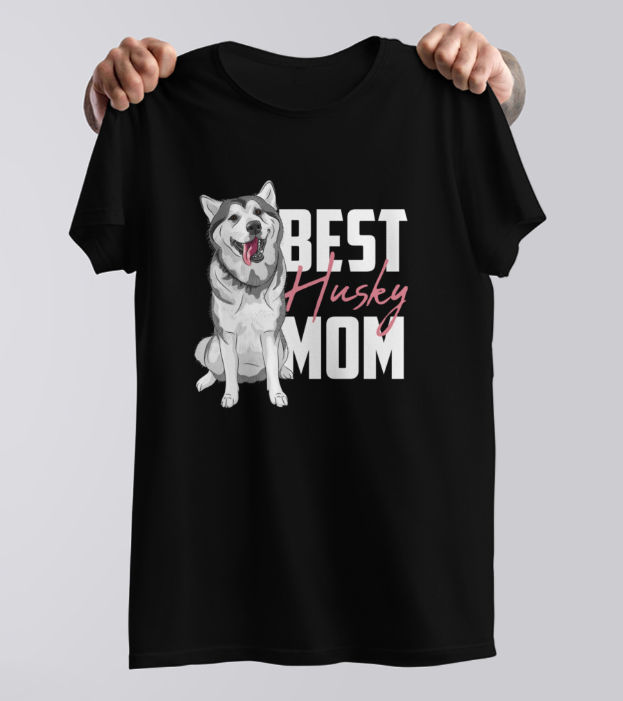 Best Husky Mom Dog Lover Celebratory T-Shirt