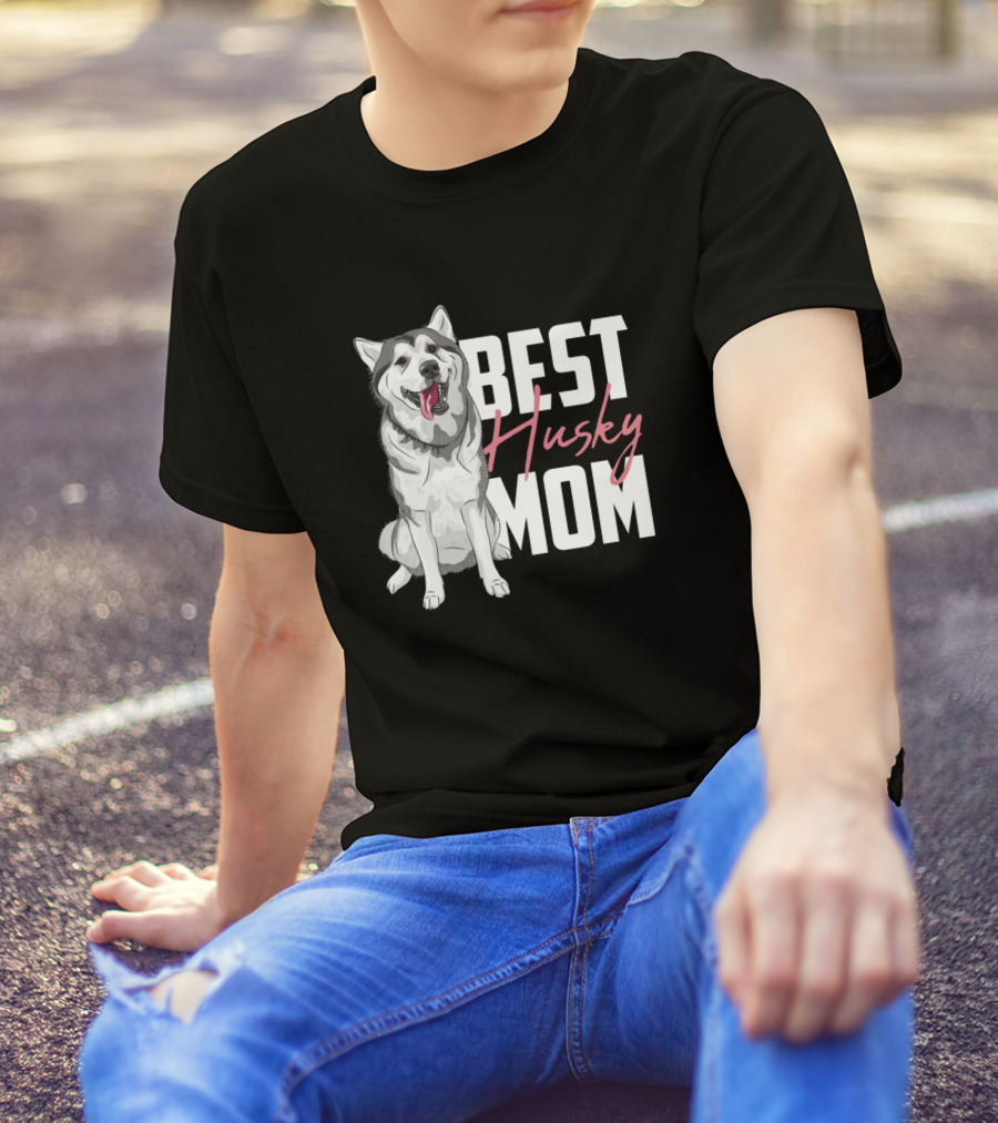 Best Husky Mom Dog Lover Celebratory T-Shirt