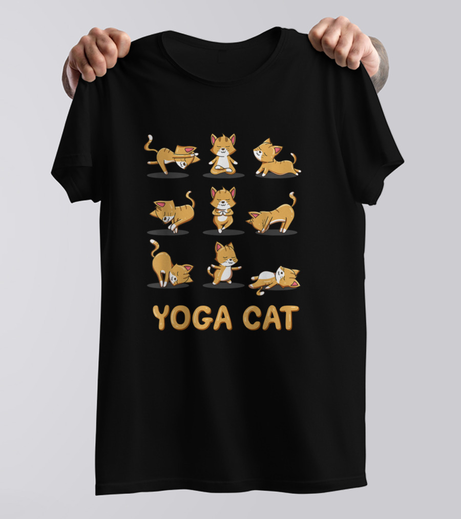 Yoga Cat Cat Yoga Pose Meditation Cat Yoga T-Shirt