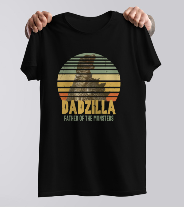 Dadzilla Father Of The Monsters Vintage Dad T-Shirt