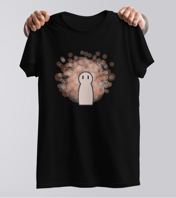 Destined To Meet Simple Figure With Abstract Bokeh Circles T-Shirt