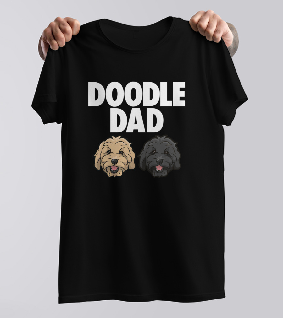 Doodle Dad Golden Doodle Dog Faces T-Shirt