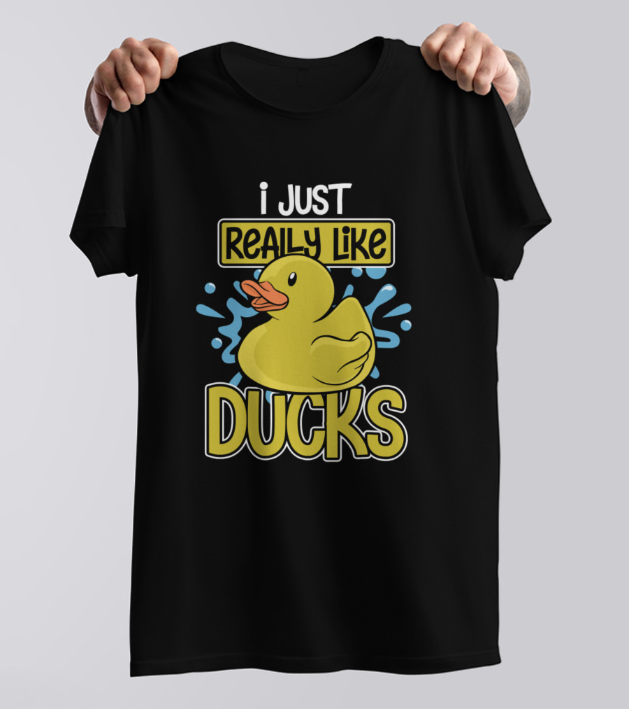 I Just Really Like Ducks Bathing Duck Farm Animal T-Shirt
