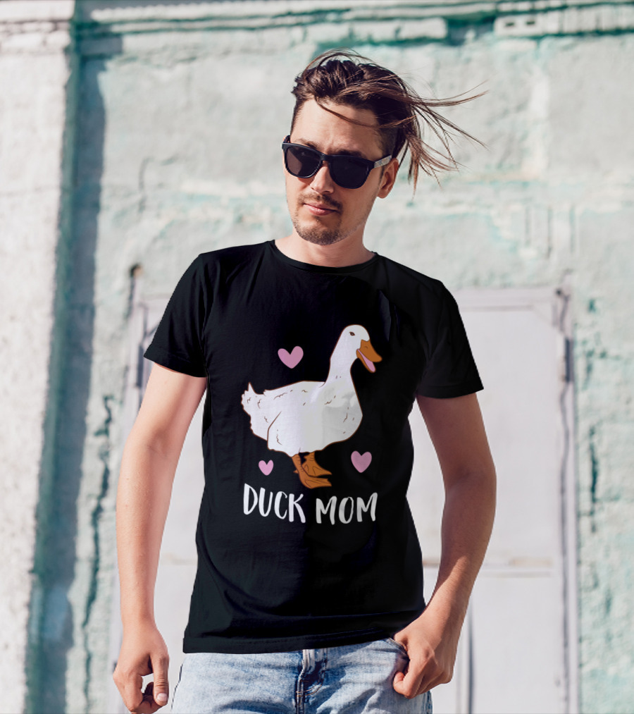 Duck Mom Crazy Heart Hoose Ani Mother T-Shirt