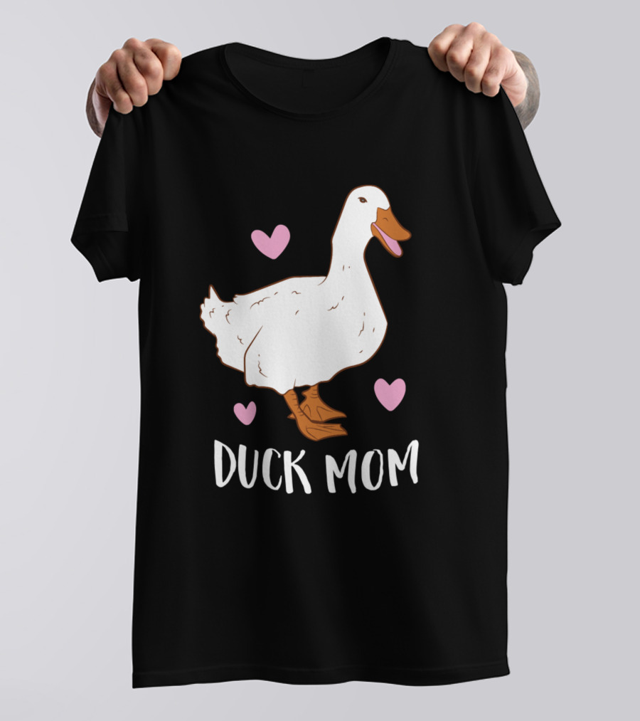 Duck Mom Crazy Heart Hoose Ani Mother T-Shirt