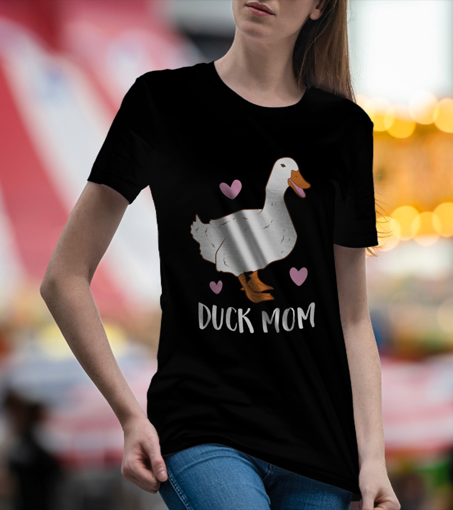 Duck Mom Crazy Heart Hoose Ani Mother T-Shirt