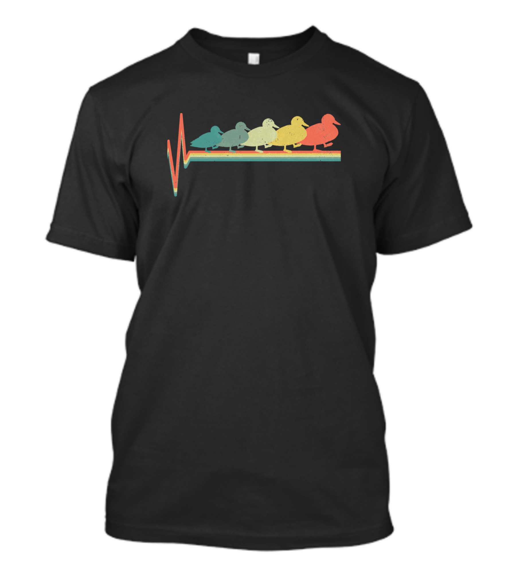 Duck Duck Heartbeat Retro Animal Quack T-Shirt