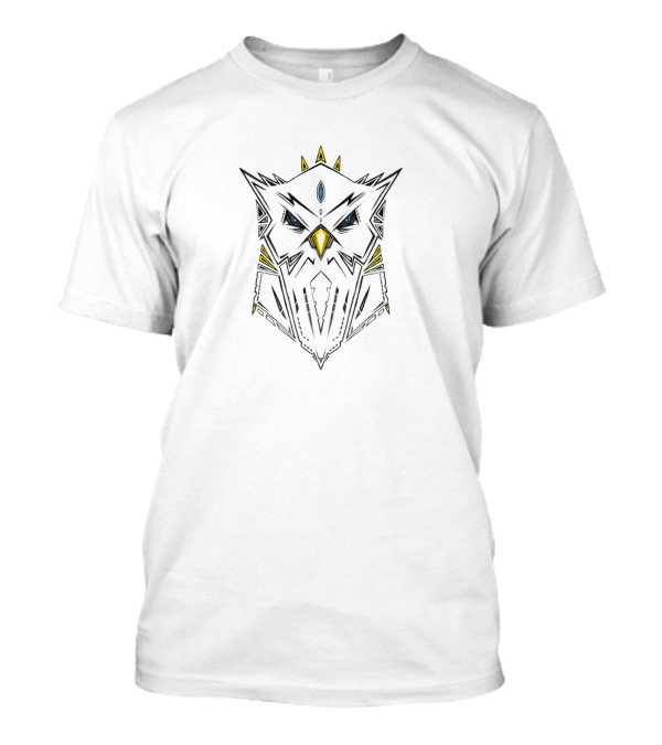 Electric Owl Geometric Neon Accents T-Shirt